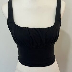 ASOS Black Ruched Tank Top